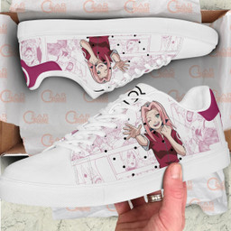 Sakura Haruno Skate Sneakers Custom NRT Anime Shoes - 2 - GearOtaku