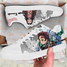 Demon Slayer Tanjiro and Nezuko Skate Sneakers Custom Anime Shoes - 2 - GearOtaku
