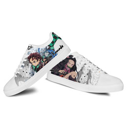 Demon Slayer Tanjiro and Nezuko Skate Sneakers Custom Anime Shoes - 3 - GearOtaku