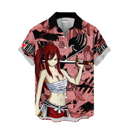 Erza Scarlet Hawaiian Shirts Custom Anime Clothes NTT1503 NTT150323302A-2-Gear-Otaku