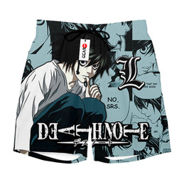 L Lawliet Short Pants Custom Manga Anime Merch NTT1503 NTT150323001B-2-Gear-Otaku