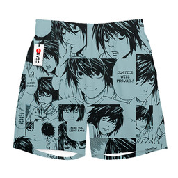L Lawliet Short Pants Custom Manga Anime Merch NTT1503 NTT150323001B-3-Gear-Otaku