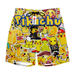 Pikachu Short Pants Custom Pokemon Anime Merch NTT2403 NTT240323302B-2-Gear-Otaku