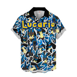 Lucario Hawaiian Shirts Custom Pokemon Anime Clothes NTT2403 NTT240323308A-2-Gear-Otaku
