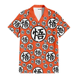 Goku Kanji Symbols Hawaiian Shirts Custom Anime Merch Clothes NTT1005 NTT100523504-2-Gear-Otaku