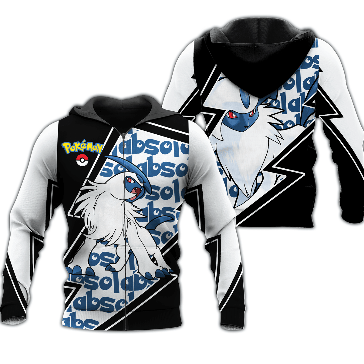 Absol Zip Hoodie Costume Pokemon Shirt Fan Gift Idea VA06 - 1 - Gear Otaku