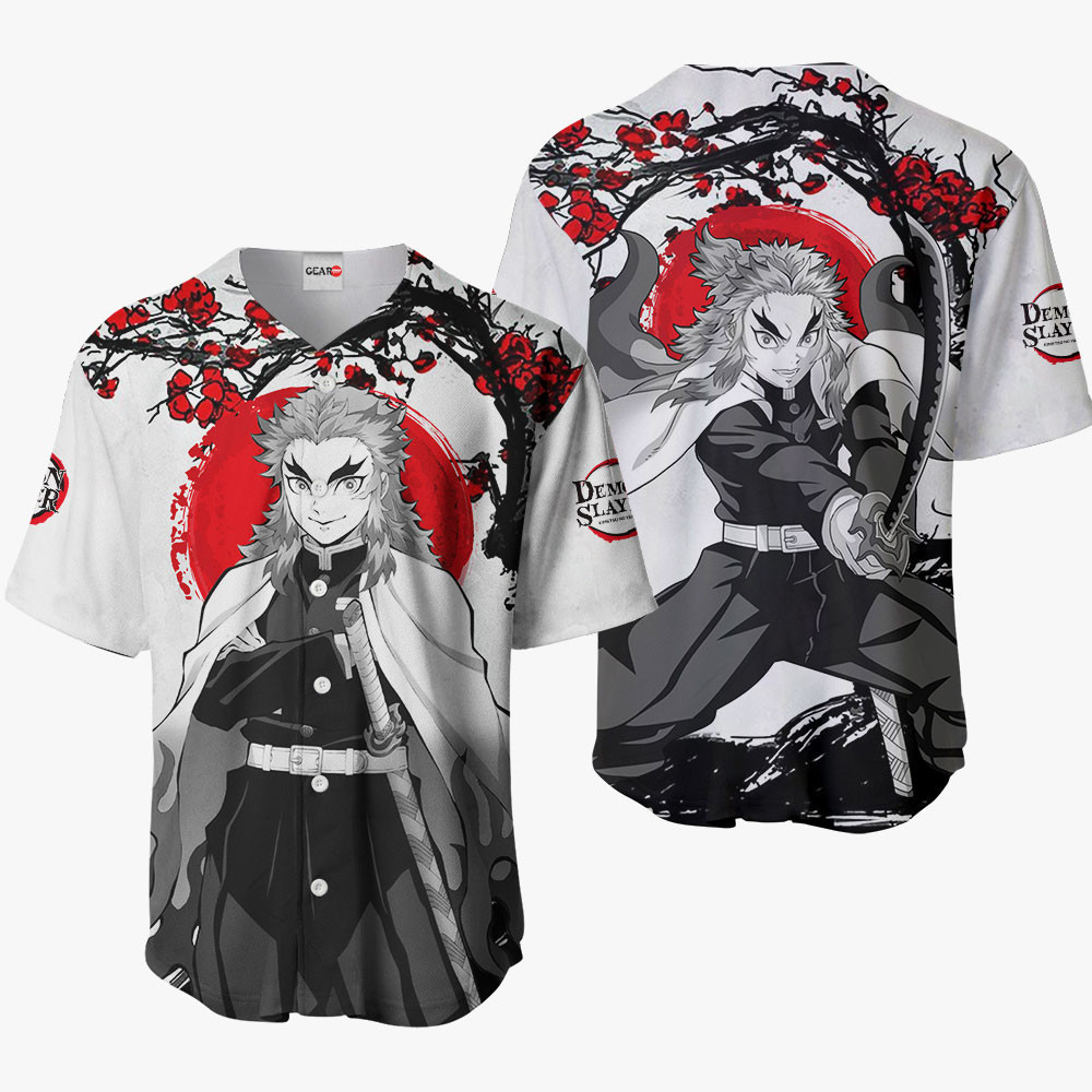 Kyoujurou Rengoku Baseball Jersey - Japan Style - GearOtaku