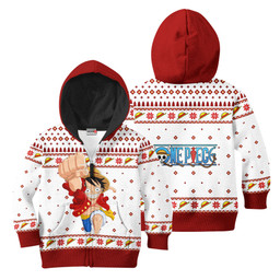 One Piece Luffy Kids Anime Ugly Christmas Sweater Gear Otaku