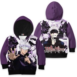 Jujutsu Kaisen Satoru Gojo Kids Hoodie Custom Anime Merch Clothes Gear Otaku