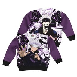 Jujutsu Kaisen Satoru Gojo Kids Hoodie Custom Anime Merch Clothes Gear Otaku