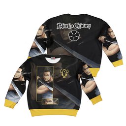 Black Clover Yami Sukehiro Kids Hoodie Custom Anime Merch Clothes Gear Otaku