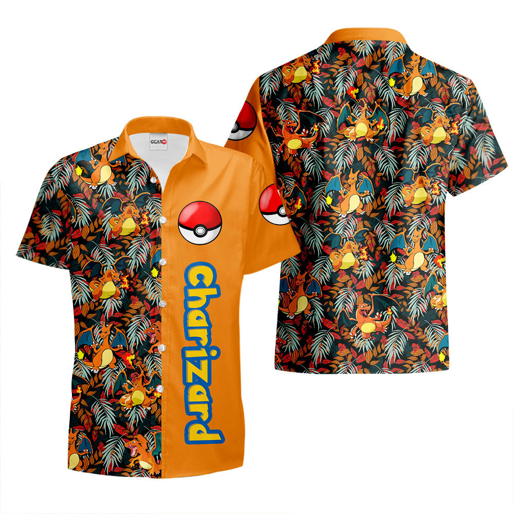 Charizard Button Up Hawaiian Shirt - GearOtaku