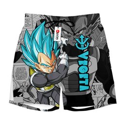Vegeta Blue Short Pants Custom Manga Anime Merch NTT1503 NTT150323108B-2-Gear-Otaku