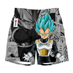 Vegeta Blue Short Pants Custom Manga Anime Merch NTT1503 NTT150323108B-3-Gear-Otaku