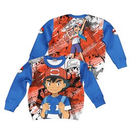 Ash Ketchum Kids Hoodie Custom Manga Anime Clothes PT2303 Gear Otaku