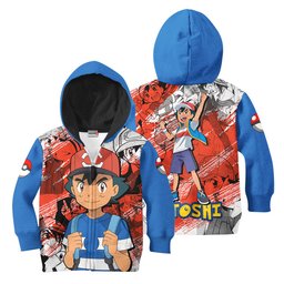 Ash Ketchum Kids Hoodie Custom Manga Anime Clothes PT2303 Gear Otaku