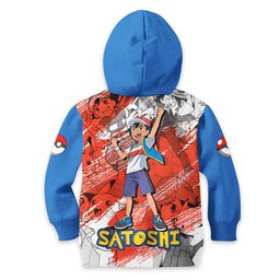 Ash Ketchum Kids Hoodie Custom Manga Anime Clothes PT2303 Gear Otaku