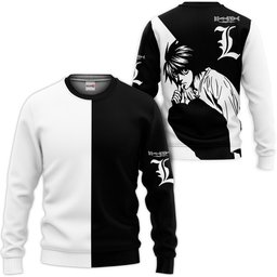 L Lawliet Hoodie Shirts Custom Clothes Gear Otaku
