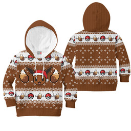Eevee Kids Ugly Sweater Christmas Kids Hoodie VA0108 Gear Otaku