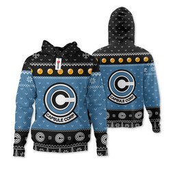 Capsule Corp Ugly Sweater Christmas Hoodie Shirts Gear Otaku