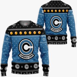 Capsule Corp Ugly Sweater Christmas Hoodie Shirts Gear Otaku