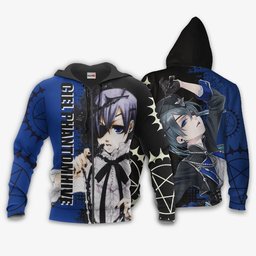 Ciel Phantomhive Hoodie Black Butler Anime Jacket Shirt Gear Otaku