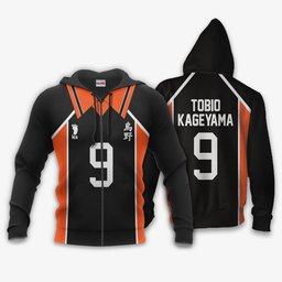 Karasuno Tobio Kageyama Uniform Hoodie Num 9 Haikyuu Anime Jacket Gear Otaku