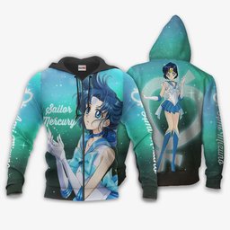 Sailor Mercury Ami Mizuno Hoodie Sailor Moon Anime Merch Clothes Gear Otaku