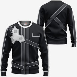 Sword Art Online Kirito Uniform Hoodie Shirt Anime Zip Jacket Gear Otaku