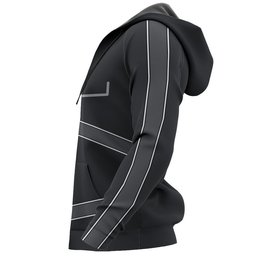 Sword Art Online Kirito Uniform Hoodie Shirt Anime Zip Jacket Gear Otaku