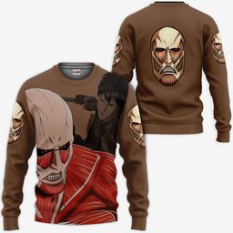 AOT Giant Titan Hoodie Shirt Attack On Titan Anime Zip Jacket Gear Otaku