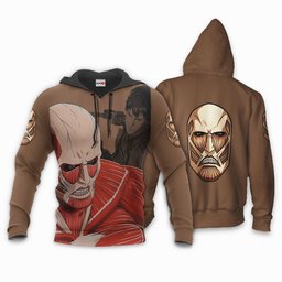 AOT Giant Titan Hoodie Shirt Attack On Titan Anime Zip Jacket Gear Otaku