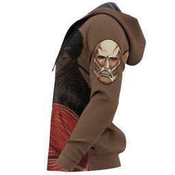 AOT Giant Titan Hoodie Shirt Attack On Titan Anime Zip Jacket Gear Otaku