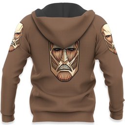 AOT Giant Titan Hoodie Shirt Attack On Titan Anime Zip Jacket Gear Otaku
