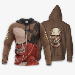 AOT Giant Titan Hoodie Shirt Attack On Titan Anime Zip Jacket Gear Otaku