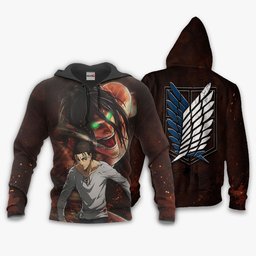 Attack On Tian Eren Yeager Hoodie AOT Final Season Anime Shirt Gear Otaku