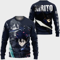 Sword Art Online Kirito Anime Hoodie Shirts Gear Otaku