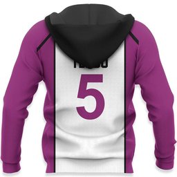 Shiratorizawa Satori Tendo Hoodie Uniform Num 5 Haikyuu Anime Shirt Gear Otaku