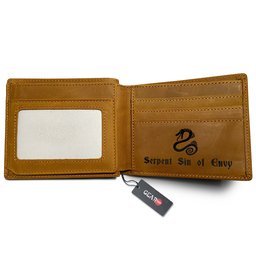 Diane Serpent Sin of Envy Symbol Leather Wallet Personalized- Gear Otaku