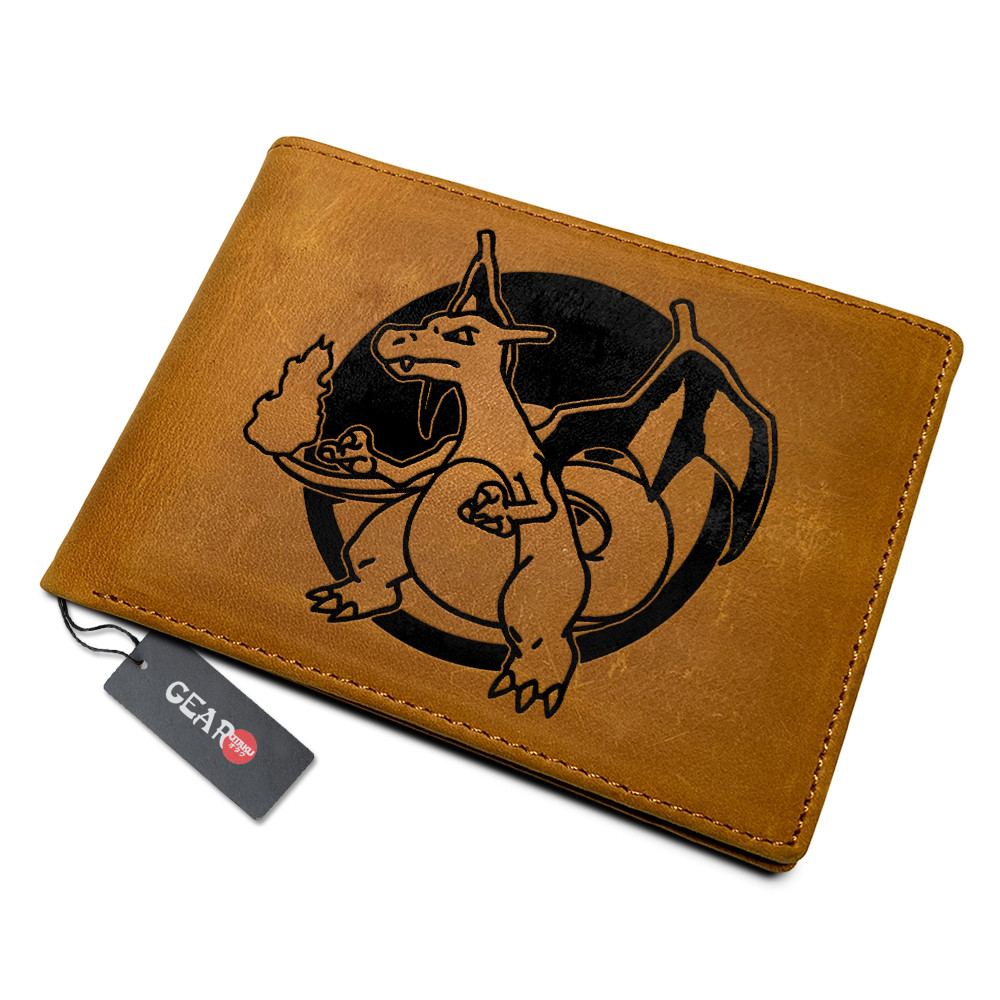 Charizard Anime Leather Wallet Personalized- Gear Otaku
