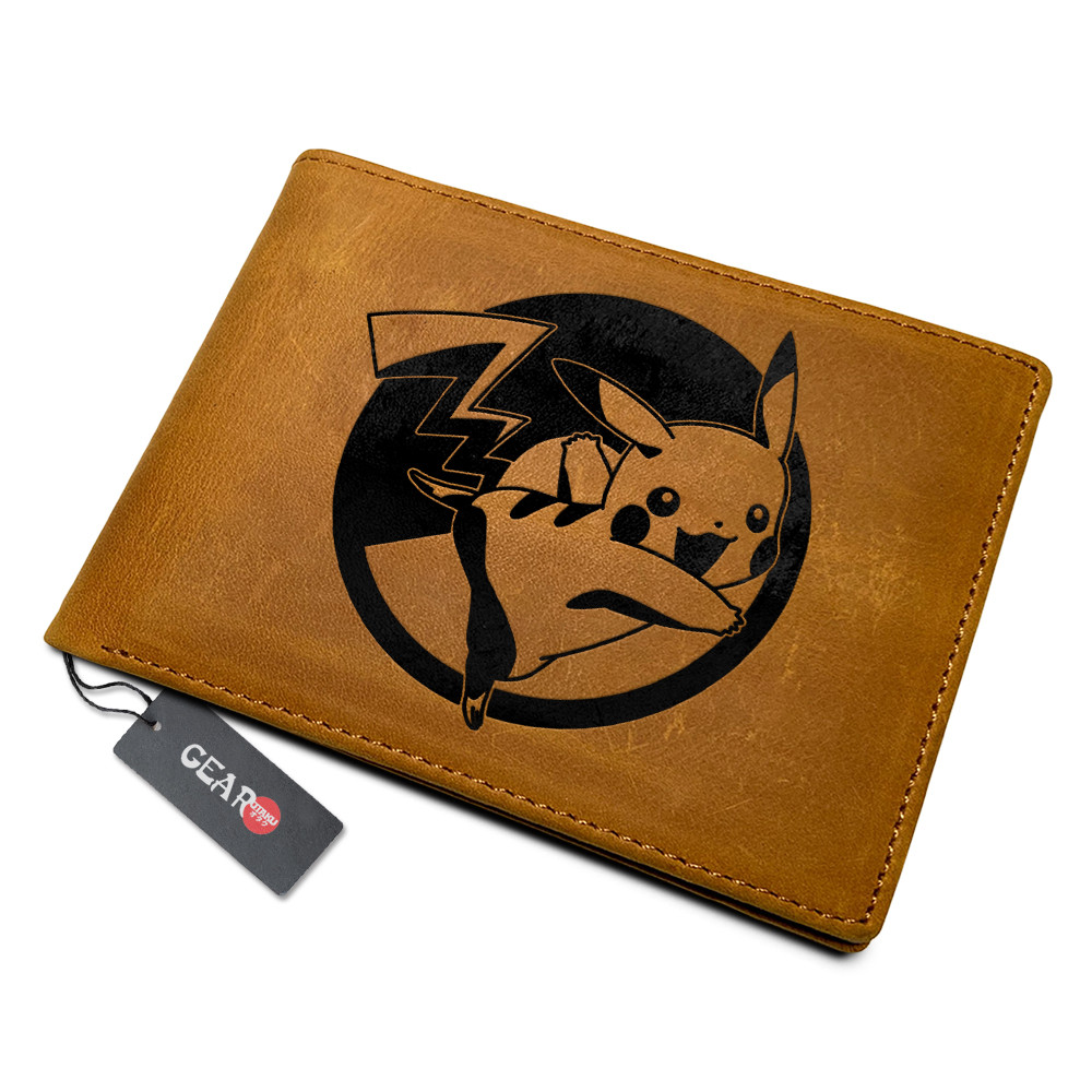 Pikachu Anime Leather Wallet Personalized- Gear Otaku