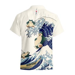 Snorlax Kanagawa Great Wave Hawaiian Shirts Custom Merch NTT06032410111A-3-Gear-Otaku