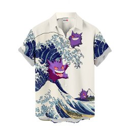 Gengar Kanagawa Great Wave Hawaiian Shirts Custom Merch NTT0603241013A-2-Gear-Otaku