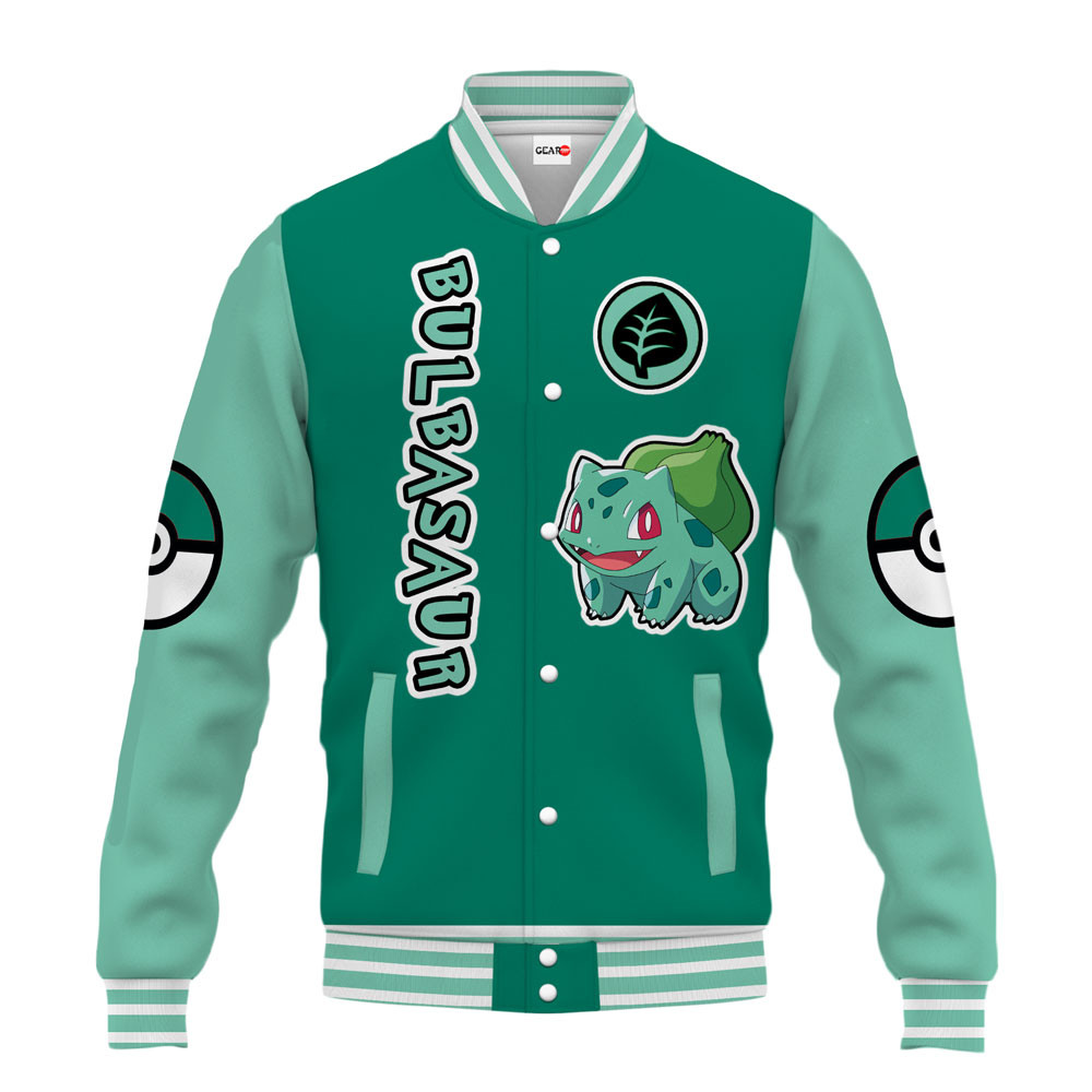 Bulbasaur Anime Varsity Baseball Jacket Personalized NTT0207243015-3-Gear-Otaku