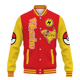 Pikachu Anime Varsity Baseball Jacket Personalized NTT0207243011-3-Gear-Otaku