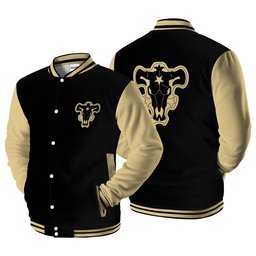 Black Bull Anime Varsity Baseball Jacket-1-gear otaku
