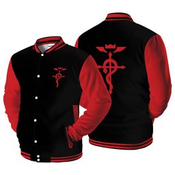 Black Bull Anime Varsity Baseball Jacket-1-gear otaku