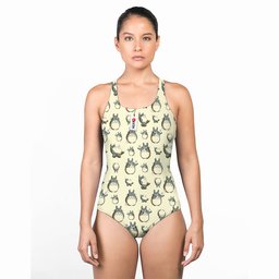 Totoro Pattern Swimsuit Anime Swimwear NTT0304244011-2-Gear-Otaku