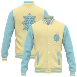 Aqua Deer Anime Varsity Baseball Jacket NTT02072410147-2-Gear-Otaku