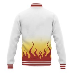Kyojuro Rengoku Anime Varsity Baseball Jacket NTT0207245016-4-Gear-Otaku